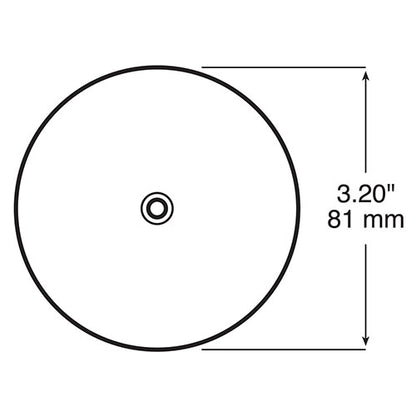 Peterson 476R Red 3.2" Round Hermetically Sealed Reflector Center-Mount