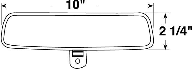 Peterson 598 10" Universal Day/Night Rearview Mirror