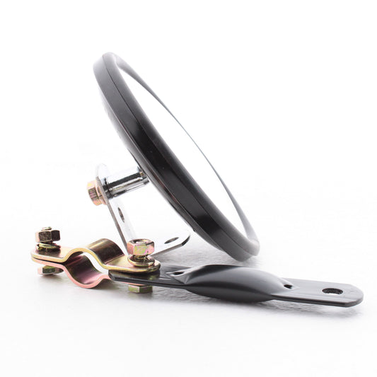 Peterson 654 Black 5" Convex Mirror Head Universal Clamp-On