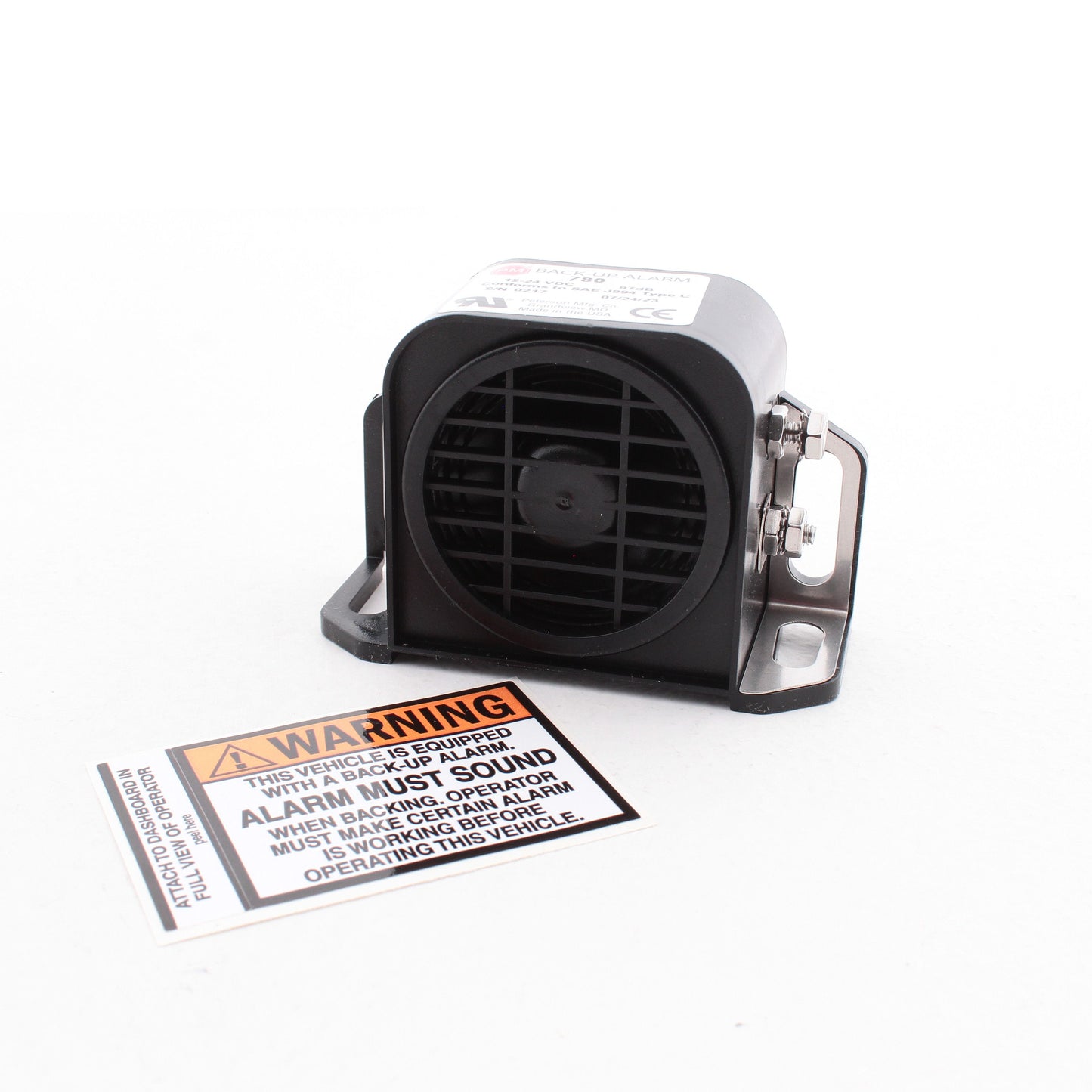 Peterson 780 Back-Up Alarm Single-Sound 97 DBA for Light & Medium Trucks