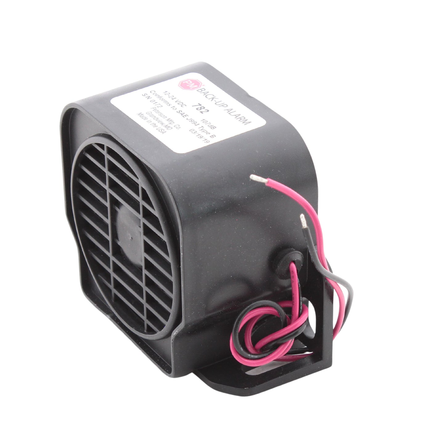 Peterson 782 Auxiliary Back-Up Alarm 107 DBA with Mounting Holes