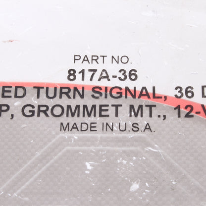 Peterson 817A36 4" Round Amber LED Turn Signal Front & Rear Grommet Mount