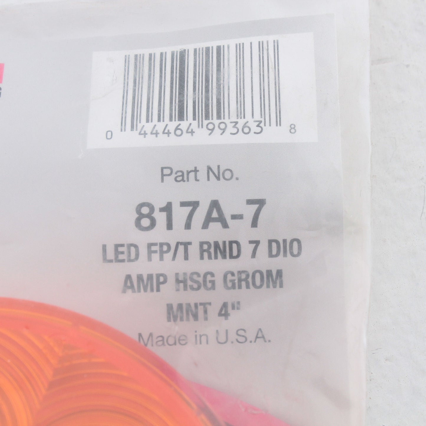 Peterson 817A7 4" Amber LumenX Round LED Turn Signal Light Grommet Mount