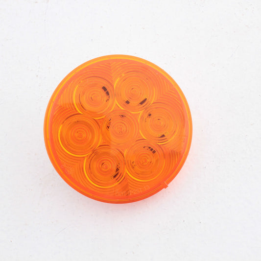 Peterson 817A7 4" Amber LumenX Round LED Turn Signal Light Grommet Mount