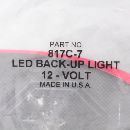 Peterson 817C-7 7-Diode Clear 4" LED Round Back-Up Light No Grommet Skirted