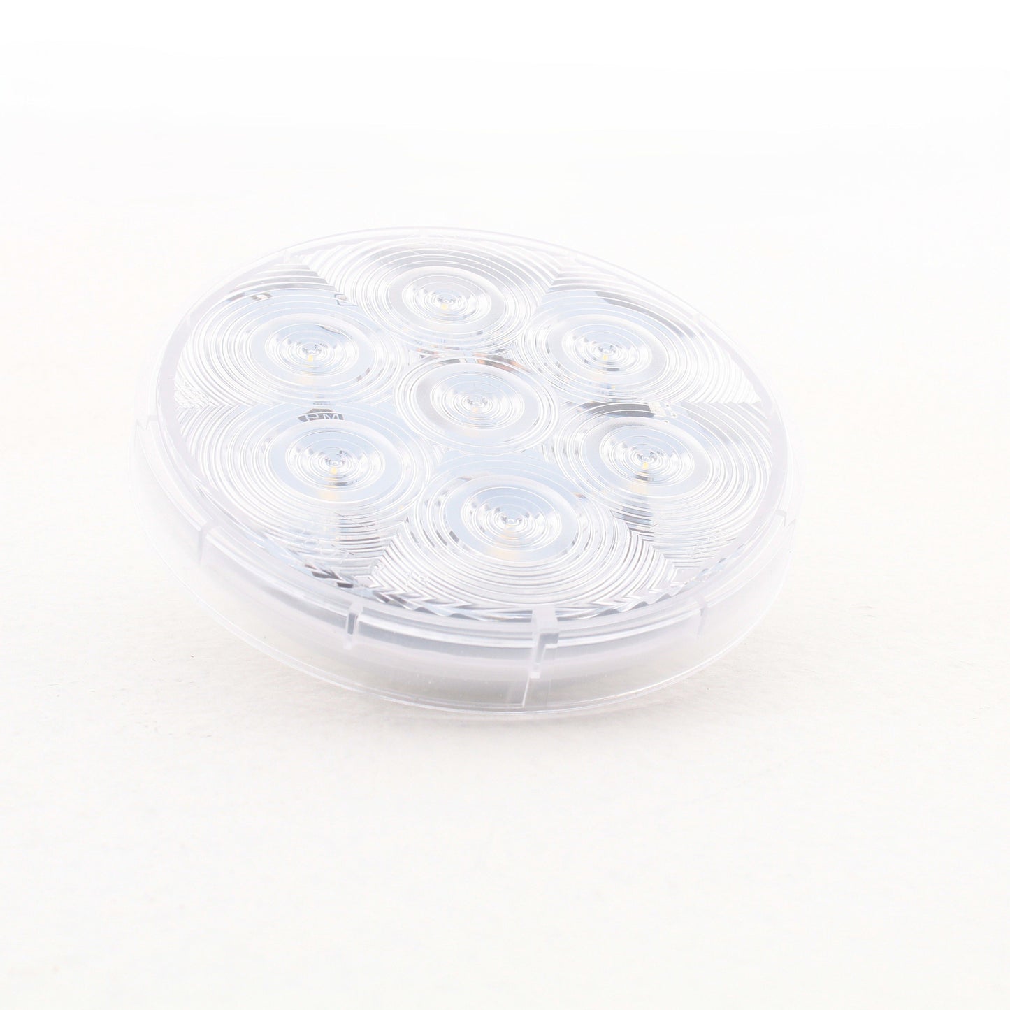 Peterson 817C-7 7-Diode Clear 4" LED Round Back-Up Light No Grommet Skirted