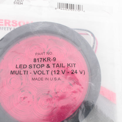 Peterson 817KR9 Red 4" Round LED Stop Turn Tail Light Grommet Mount Kit