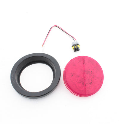 Peterson 817KR9 Red 4" Round LED Stop Turn Tail Light Grommet Mount Kit