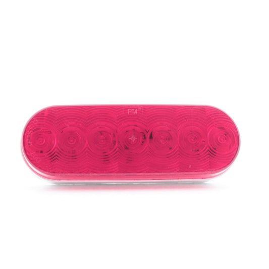 Peterson 820R7 Red Oval LED Stop Turn Tail Light AMP Grommet Mount 6.5" x 2.25"