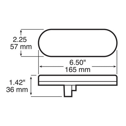 Peterson 821A10 Amber LED Oval Turn Signal Grommet Mount Kit Front & Rear
