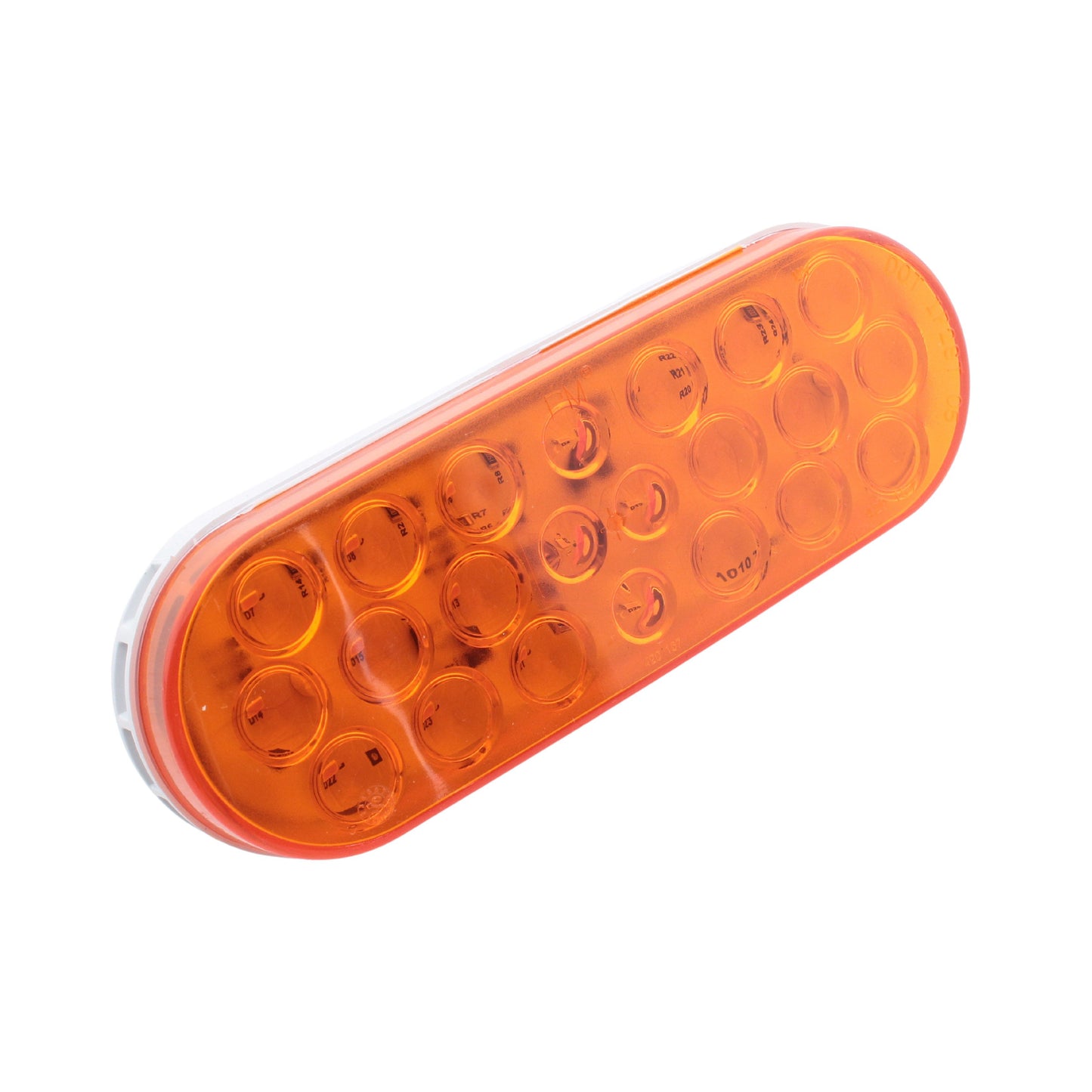 Peterson 821A22 6" Amber Oval LED Stop Turn Park Tail Light Grommet Mount