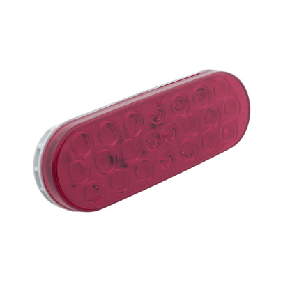 Peterson 821R22 6" Red LED Oval Stop Turn Tail Park Light Grommet Mount