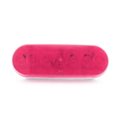 Peterson 821R7 Red LED Oval Stop Turn Tail Light Grommet Mount 6.5" x 2.25"