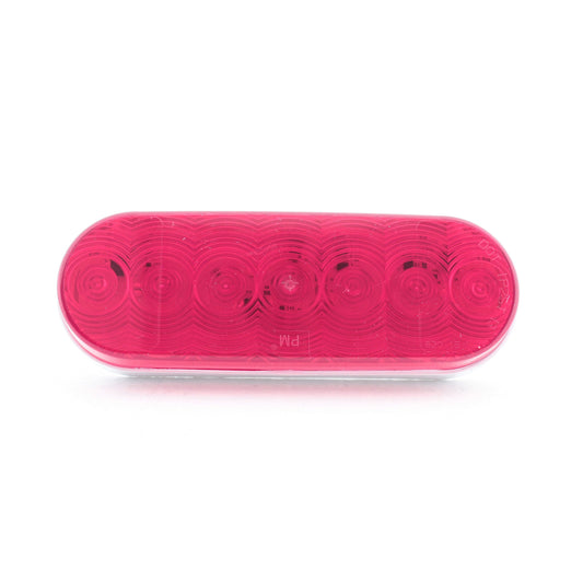 Peterson 821R7 Red LED Oval Stop Turn Tail Light Grommet Mount 6.5" x 2.25"