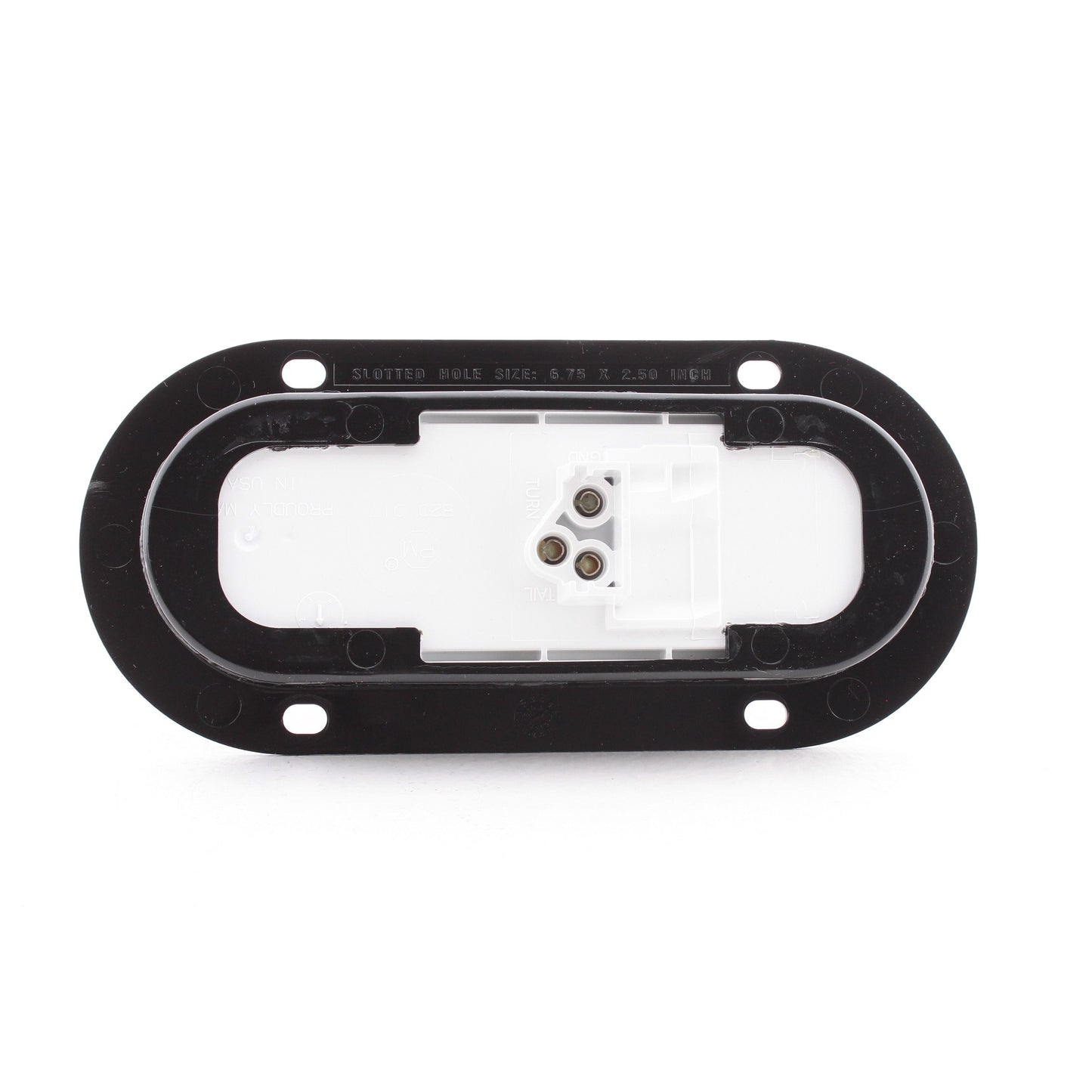 Peterson 822R7 Red LumenX Oval LED Stop Turn Tail Light PL3 Housing Flange Mount