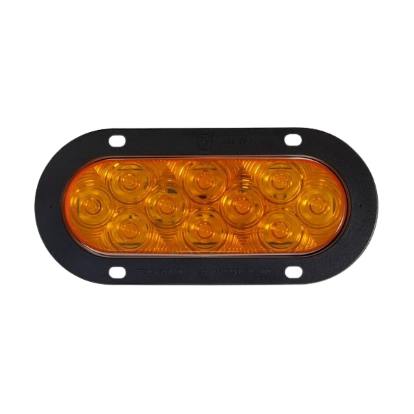 Peterson 823KA-10 Lumenx Amber Oval LED Stop Turn & Tail Light AMP Flange Mount