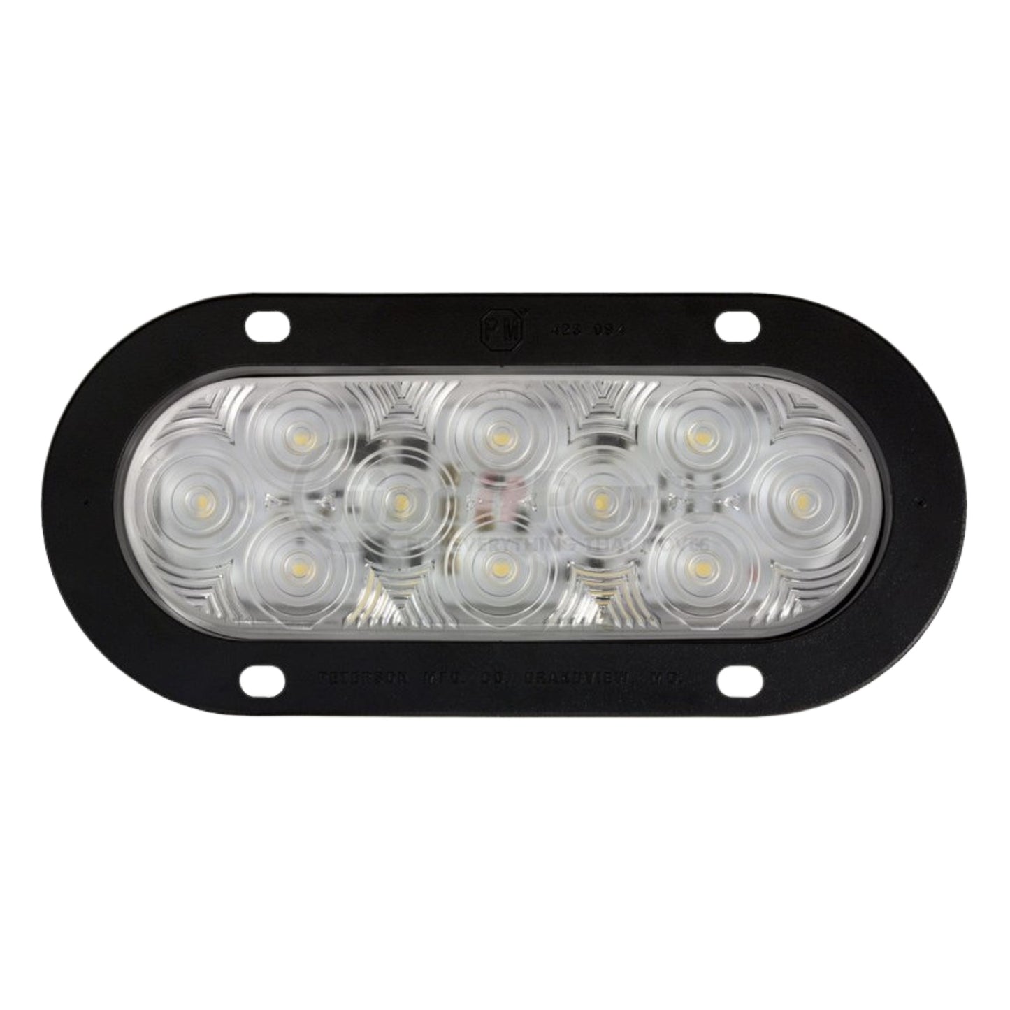Peterson 823KC-10 Lumenx Clear Oval LED Stop Turn & Tail Light AMP Flange Mount