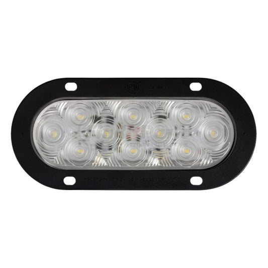 Peterson 823KC-10 Lumenx Clear Oval LED Stop Turn & Tail Light AMP Flange Mount