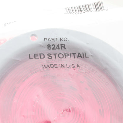 Peterson 824R Red LumenX 4" Round LED Stop Turn & Tail Lights Flange Mount
