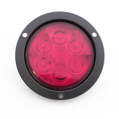 Peterson 824R7 Red Round LED 7-Diode Stop Turn Tail Light Flange Mount