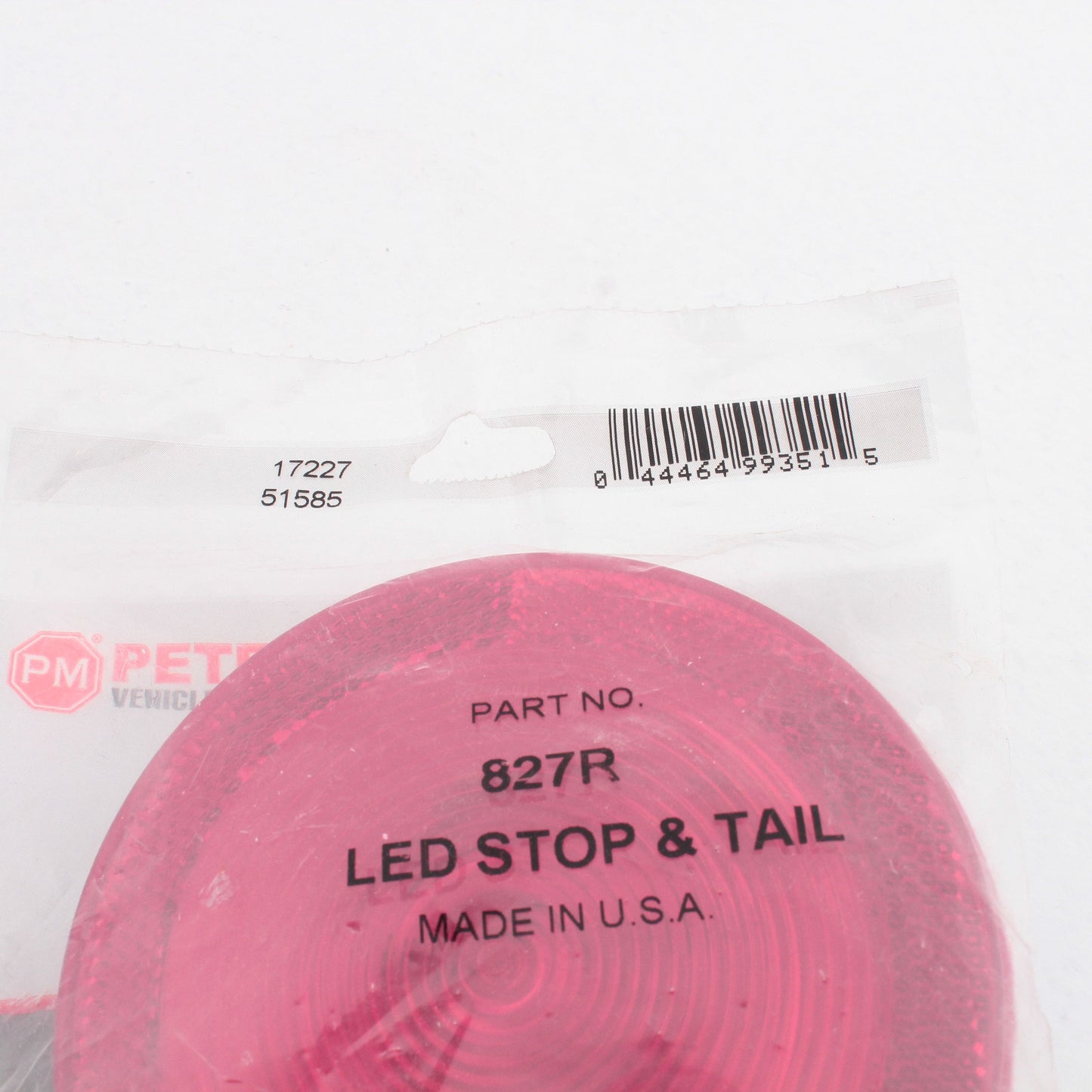 Peterson 827R 4" LED Red Stop Turn Tail Lights Reflex Grommet Mount
