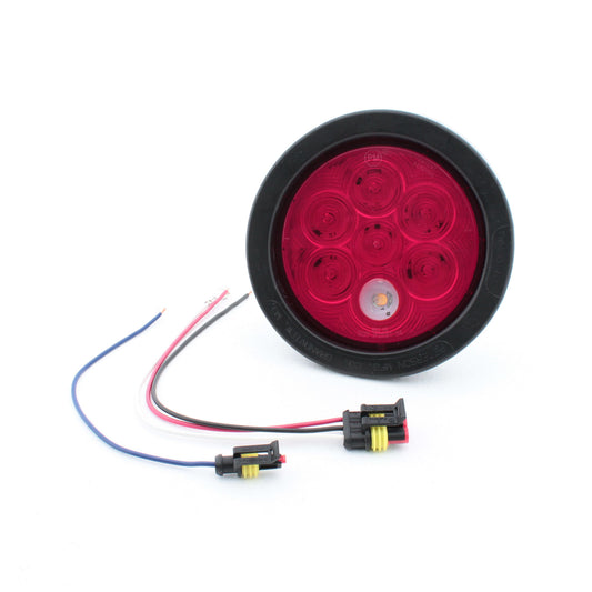 Peterson 882K7 Red LumenX 4" Round LED Combo Stop Turn Tail & Back-Up Light