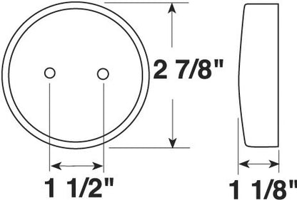 Peterson V102R Red 2.875" Surface Mount Clearance Side Marker Light Trailer