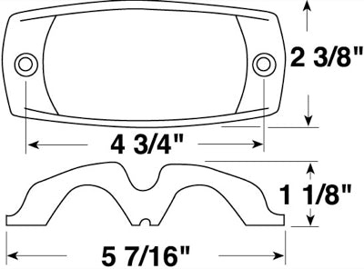 Peterson V106-09 Chrome Surface Guard Protection for Oblong Lights 4.3/4 x 2-3/8