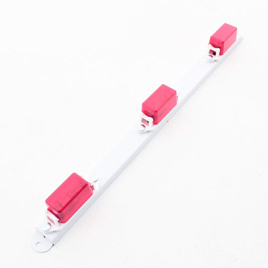 Peterson V1073R Red 16.5" Mini Bar White Frame with Three 107-Series Lights