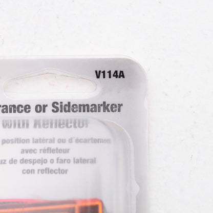Peterson V114A Amber 2.75" Stud-Mount Clearance Side Marker Light w/ Reflex