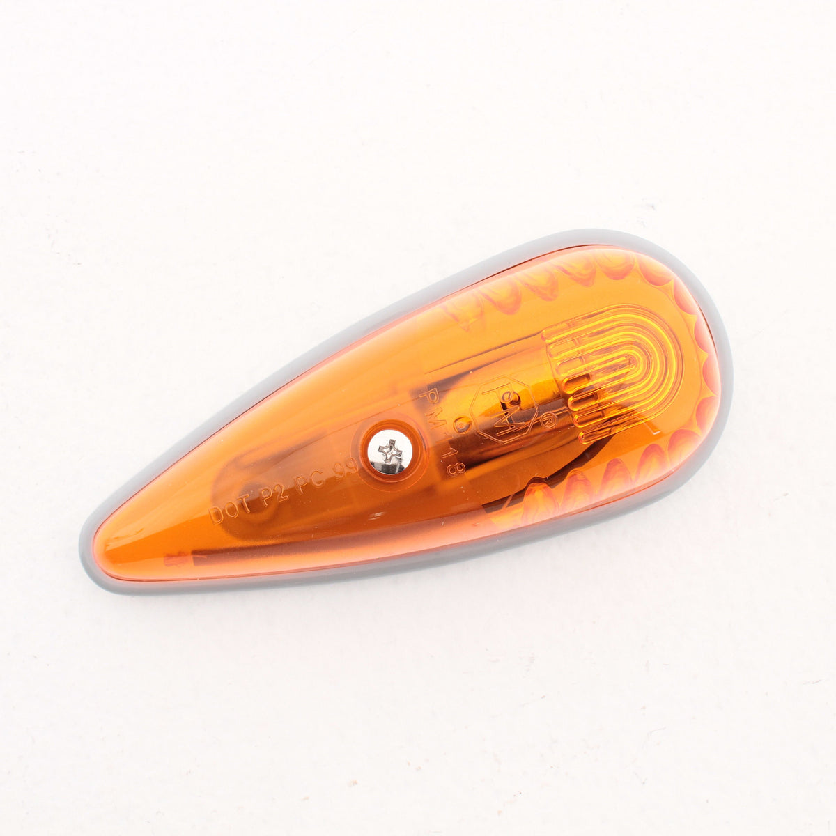 Peterson V118A Amber Incandescent Teardrop Truck Cab Marker 5.5" Surface Mount