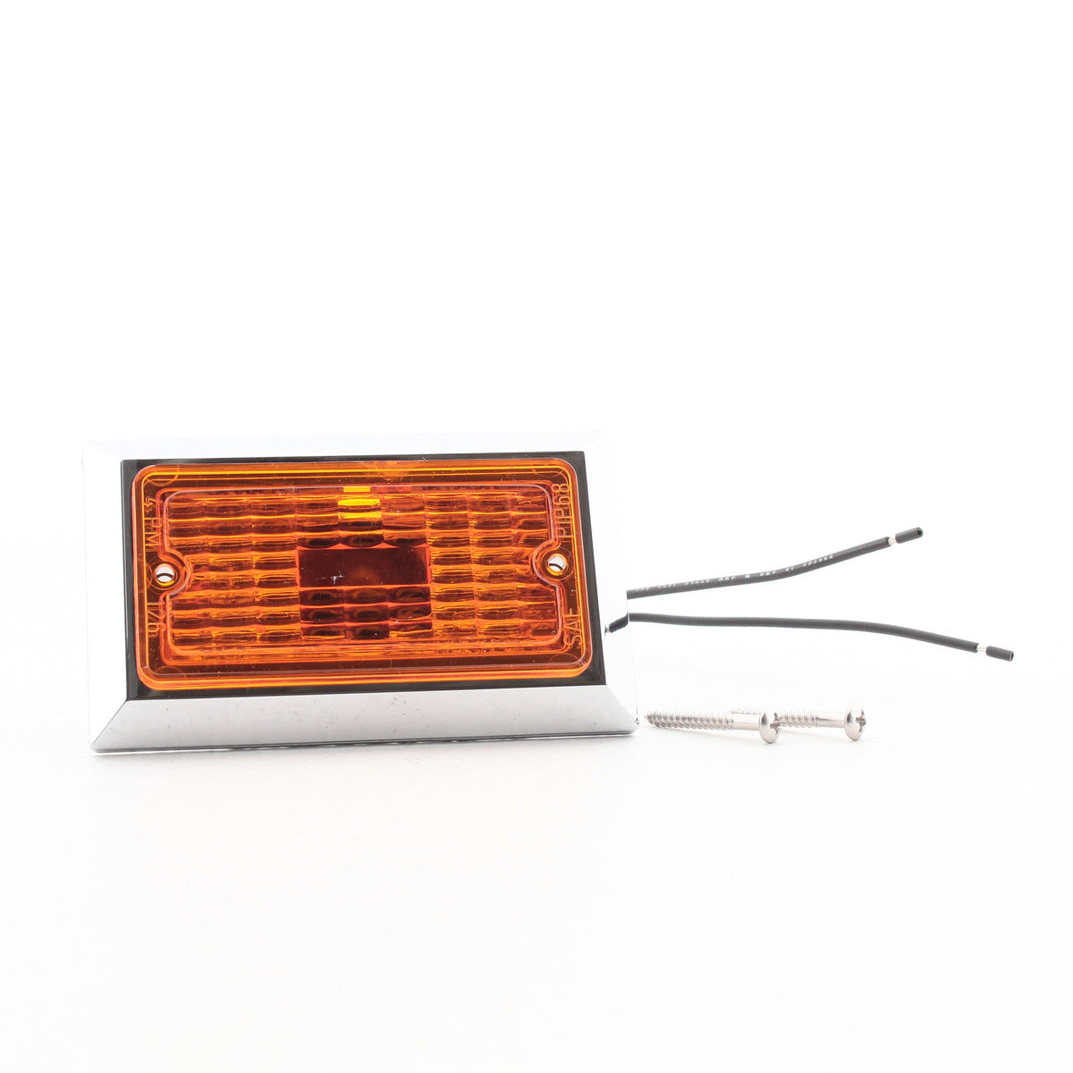 Peterson V126A Amber 3.75" Clearance Side Marker Light w/ Chrome-Plated Housing