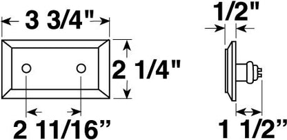 Peterson V126A Amber 3.75" Clearance Side Marker Light w/ Chrome-Plated Housing