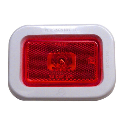 Peterson V127KR Red Rectangular Clearance Light Kit Grommet Mount