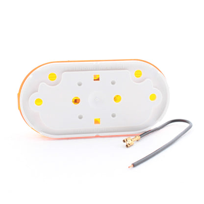 Peterson V135A Amber 4-1/8" Oblong Clearance Side Marker Light 2-Bulb w/ Reflex