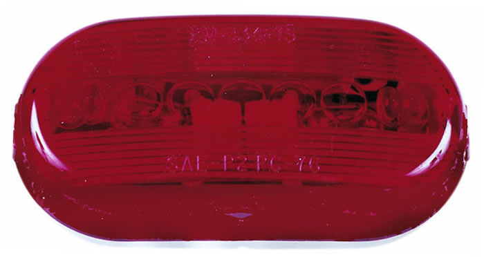 Peterson V135R Red Oblong 4.125" Clearance Side Marker Light 2-Bulb Reflex