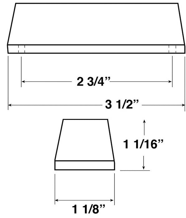Peterson V136R Red 3.5" Oblong Clearance Side Marker Light Thin Surface Mount