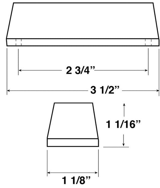 Peterson V136R Red 3.5" Oblong Clearance Side Marker Light Thin Surface Mount