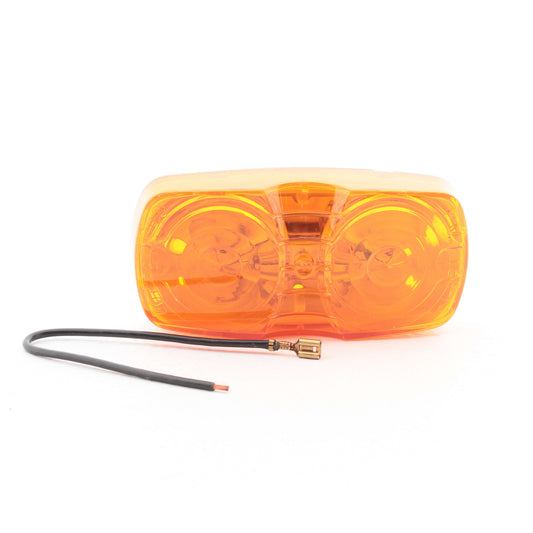 Peterson V138A 2-Bulb Amber Double Bulls-Eye Clearance Side Marker Light