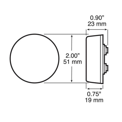 Peterson V146A Amber Round 2" Clearance and Side Marker Light