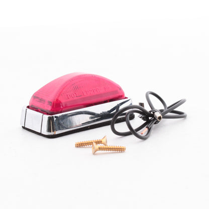 Peterson V150KR Red 2.5" Oblong Sealed Clearance Side Marker Light Incandescent