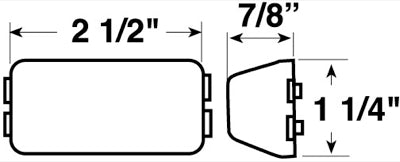 Peterson V153KA Amber 2.5" LED Piranha Clearance Side Marker Light Kit ATV