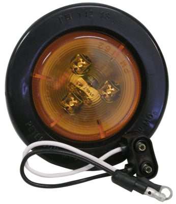 Peterson V162KA Amber 2.5" Piranha LED Clearance Side Marker Light Kit Grommet