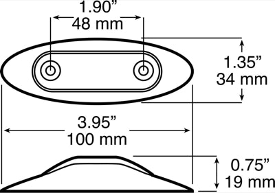 Peterson V168XA Amber Piranha LED Slim-Line Clearance Side Marker Light 2-Diode