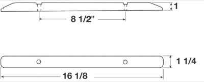 Peterson V169-3R Red 16-1/8" LED ID Identification Light Bar Sealed 6-Diode
