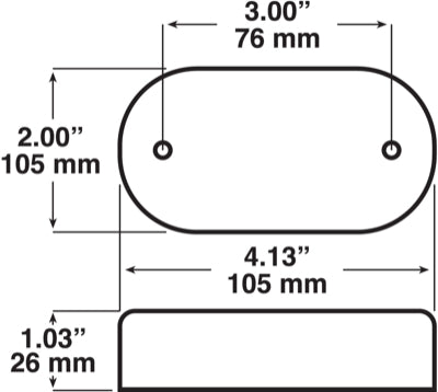 Peterson V180A LED Amber Piranha Oval Clearance Side Marker Wagon Light Reflex