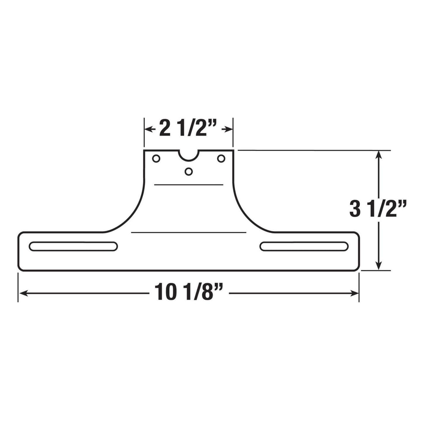 Peterson V2590009 Universal RV License Plate Bracket