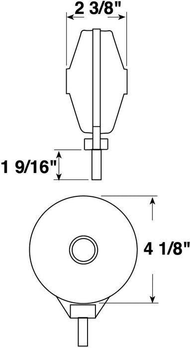 Peterson V313AA Amber/Amber 4-1/8" Double-Face Park & Turn Signal Pedestal-Mount