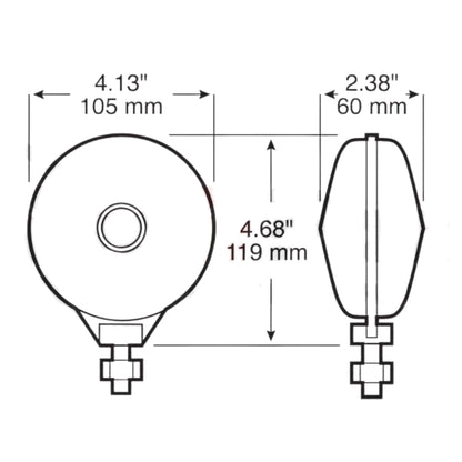 Peterson V313R Red Single-Face Turn Signal Light Pedestal Mount