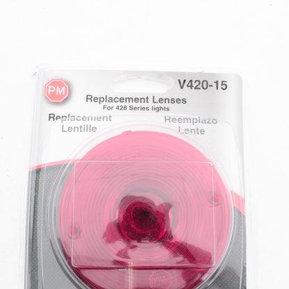 Peterson V420-15 3.75" Round Red Lens for Trailer Stud-Mount Stop Turn Taillight